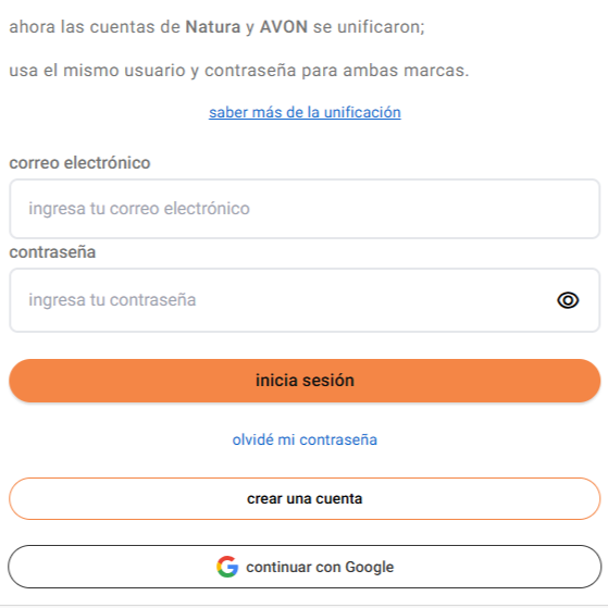 inicio de sesión